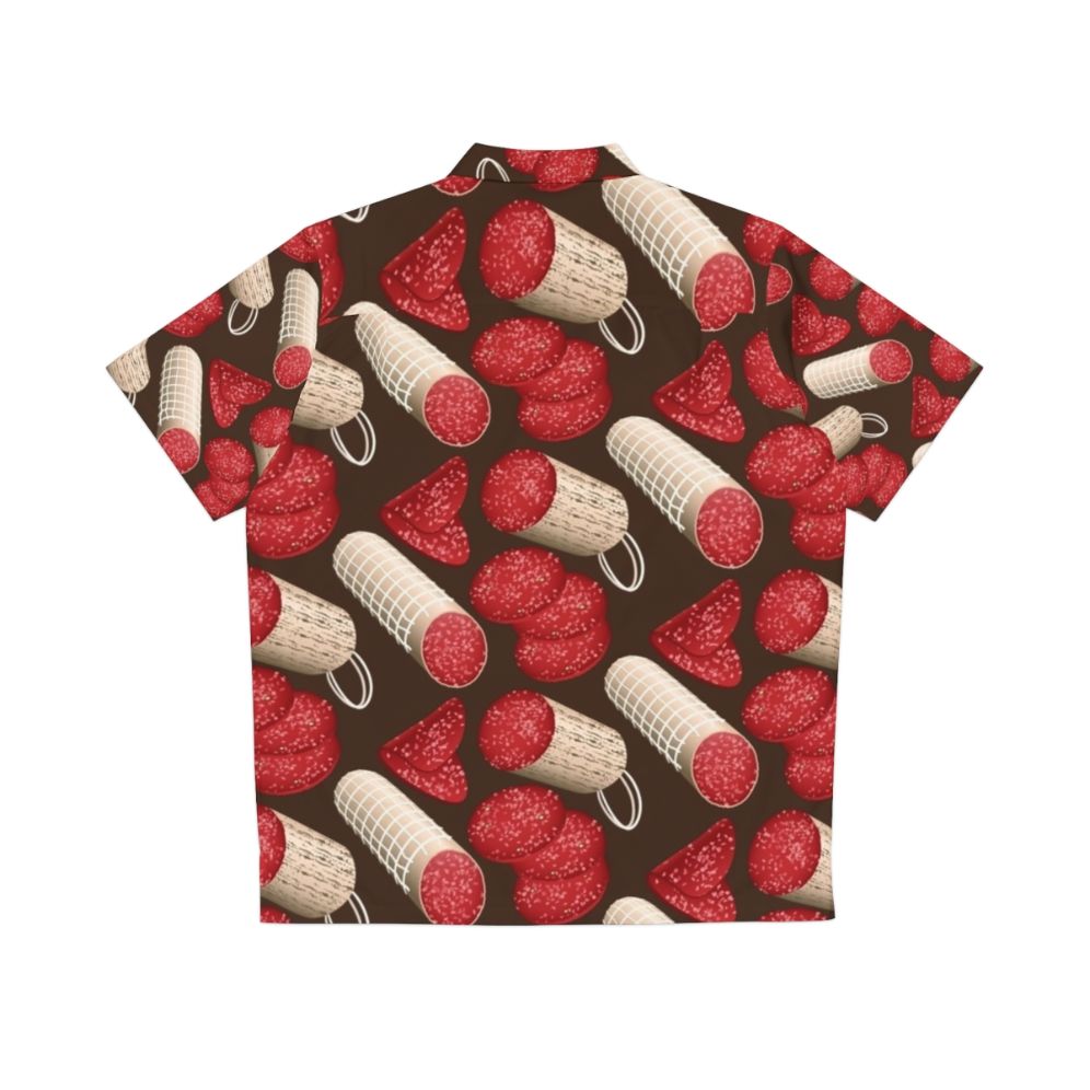 Salami Hawaiian shirt with a delicious meat pattern design - Back