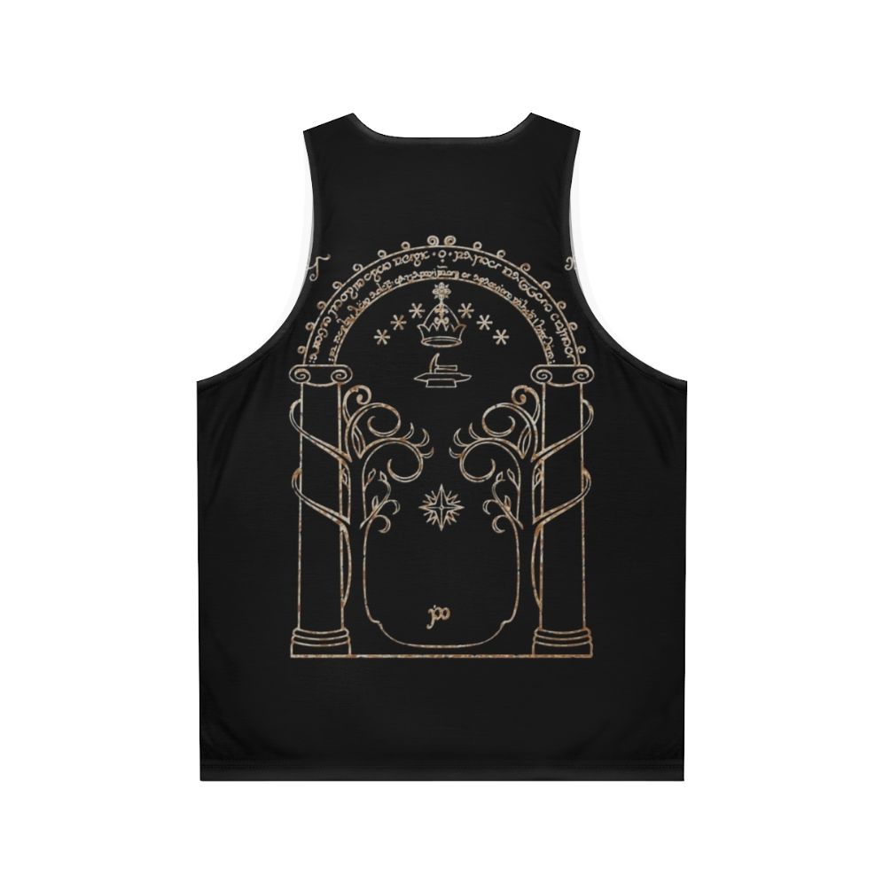 Lord of the Rings Tolkien "Gates of Moria" Unisex Tank Top - Back