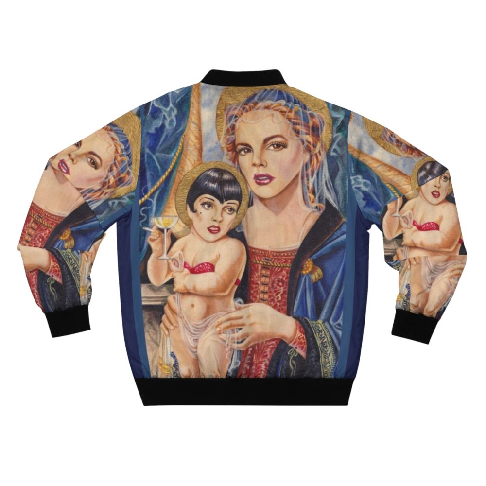 Judy Garland and Liza Minnelli Bomber Jacket, a stylish and iconic piece inspired by two legendary show business icons. - Back