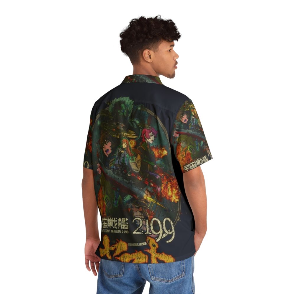 Retro Space Battleship Yamato 2199 Hawaiian Shirt - People Back