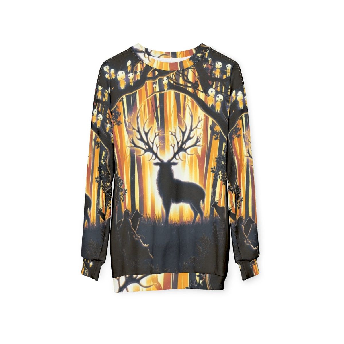 Deer God Master of the Forest Sweatshirt - hanging