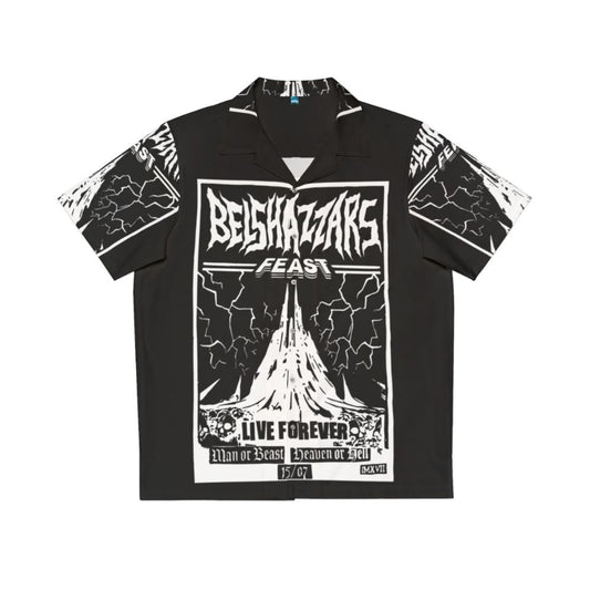 Heavy Metal Hawaiian Shirt with Belshazzar's Feast Artwork