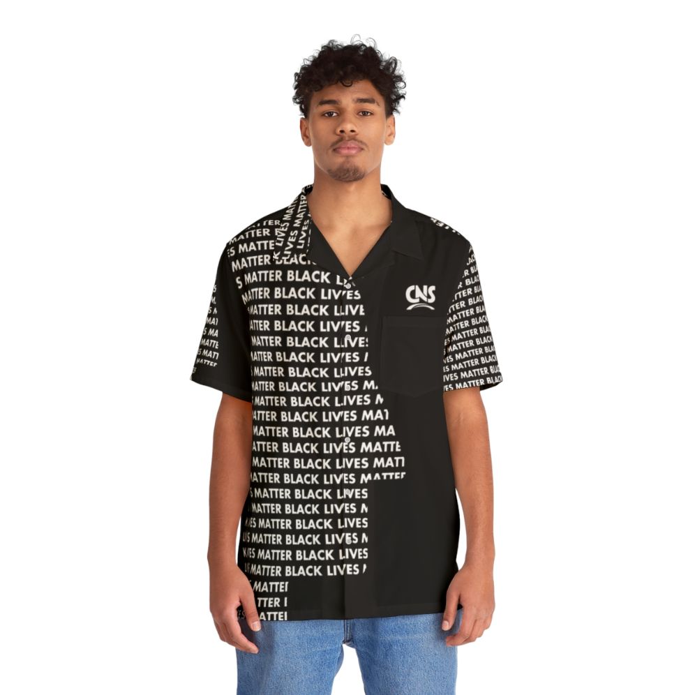 Vibrant BLM Hawaiian Shirt - People Front