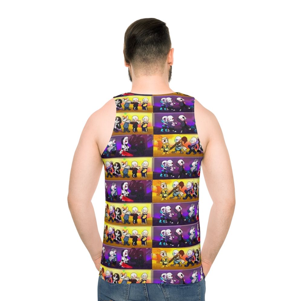 Undertale AU Sanses Good and Evil Unisex Tank Top - men back