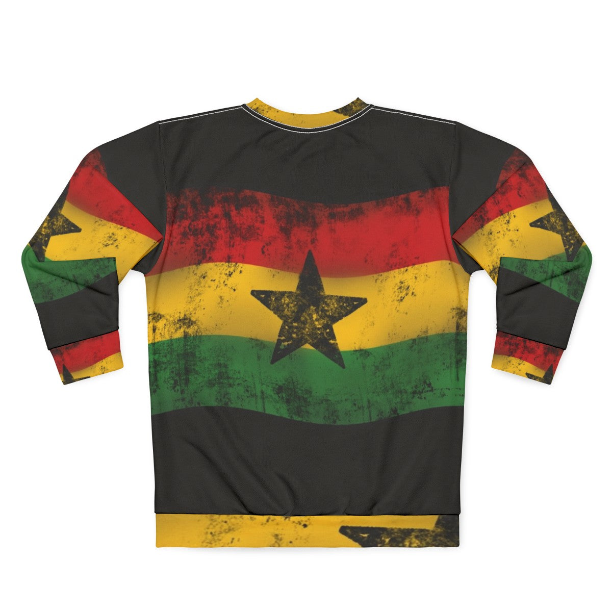 Reggae sweatshirt with One Love Rasta star design - Back