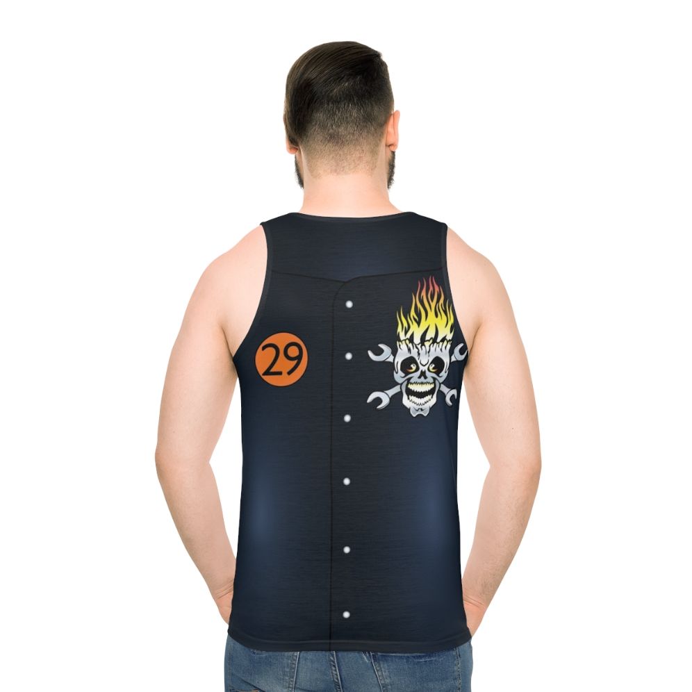 Taro Kitano Hot Wheels World Race Unisex Tank Top - men back