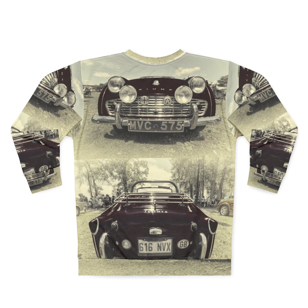 Vintage Triumph TR3 Retro Sweatshirt - Back