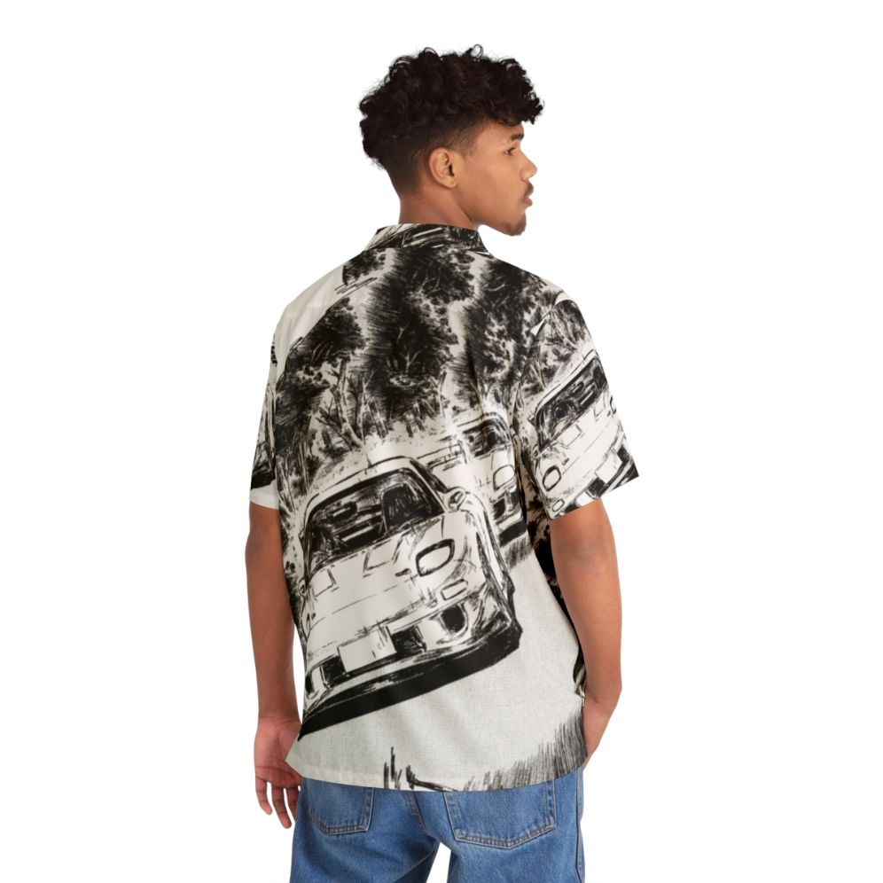 Initial D Inspired Hawaiian Shirt - Rx7 vs Supra V2 - People Back