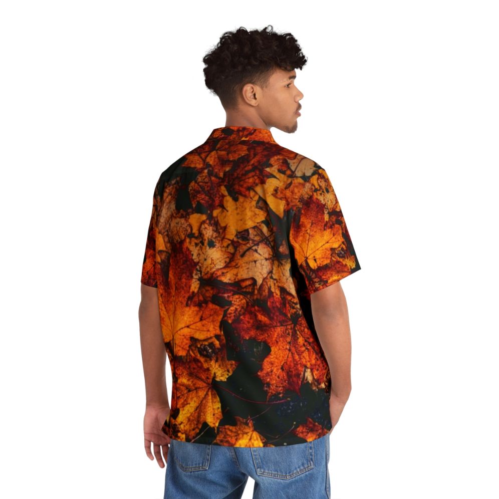 Colorful autumn foliage Hawaiian shirt - People Back