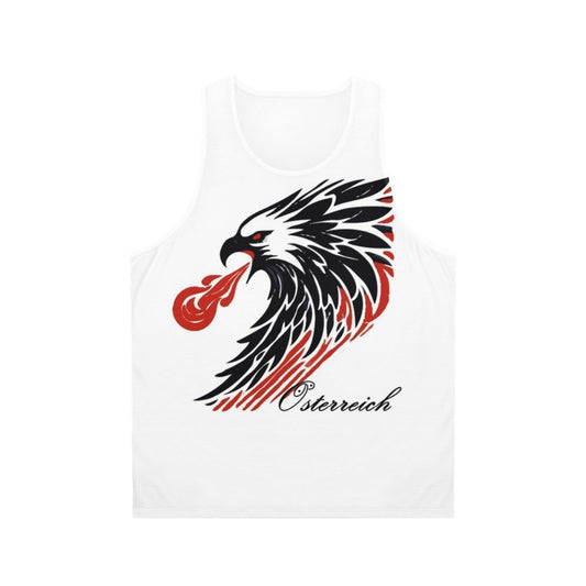 Unisex tank top with stylized Austria eagle graphic