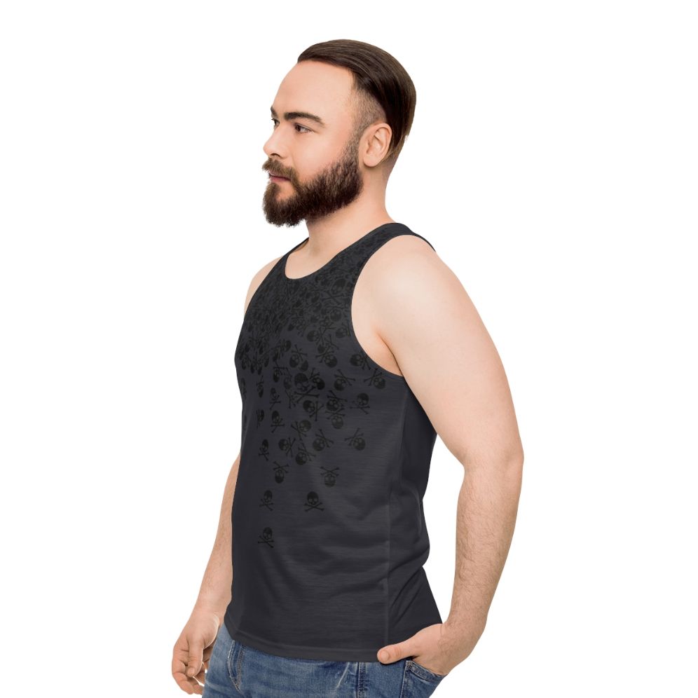 Noctis skull and crossbones unisex gaming tank top - men side