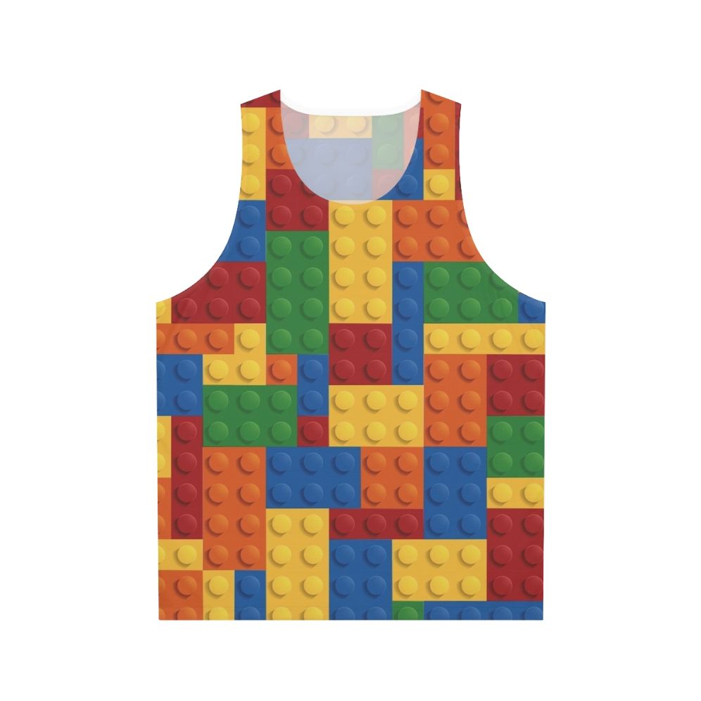 Minimalist block pattern unisex tank top