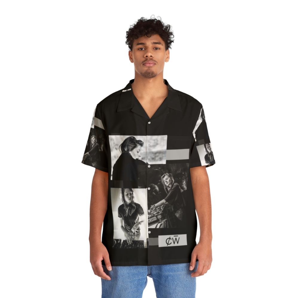 Charlotte De Witte Black And White Hawaiian Shirt - People Front