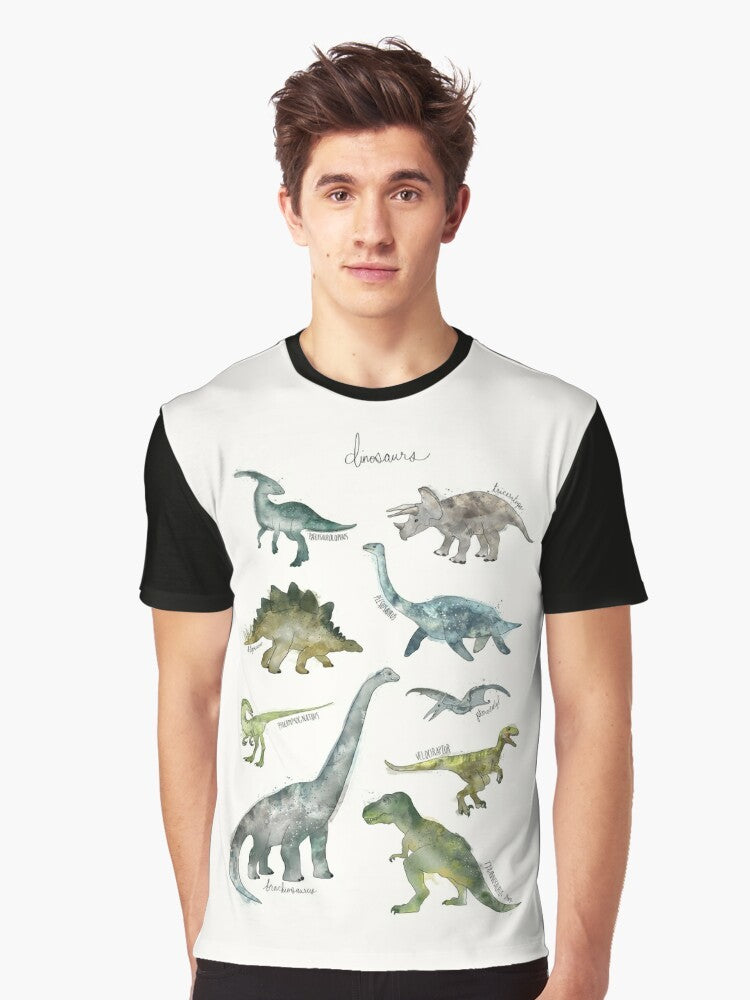 Dinosaur graphic t-shirt featuring a collection of dinosaur species - Men