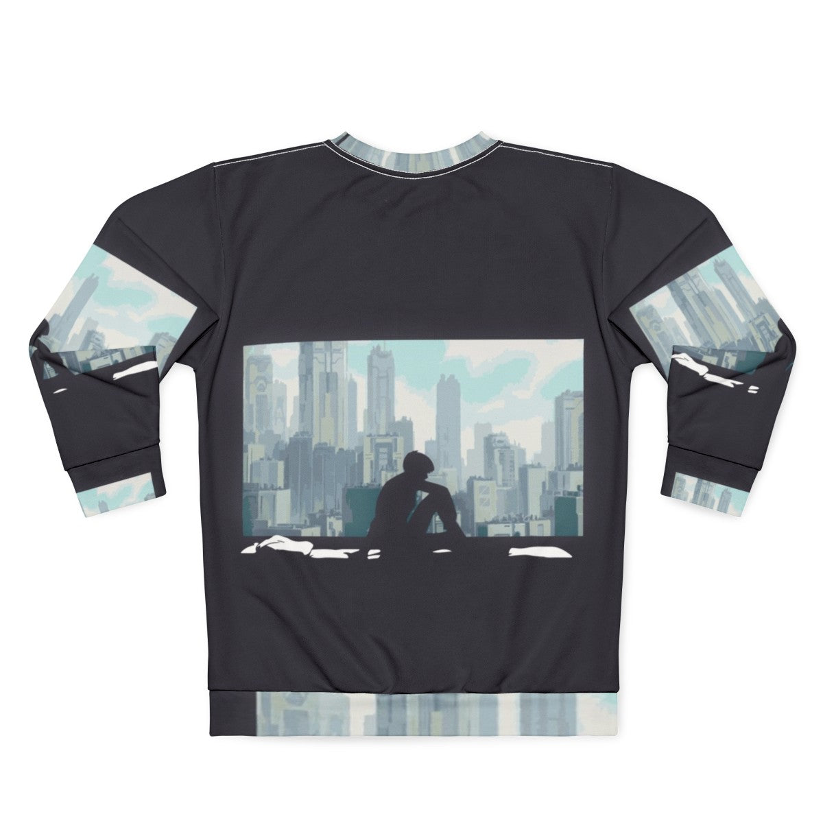 Ghost In The Shell Anime Sweatshirt, featuring characters from the classic anime series - Back