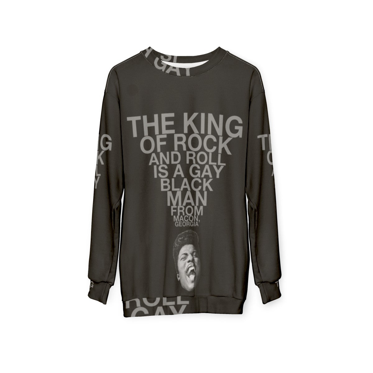 Ooh My Soul Sweatshirt featuring Little Richard's iconic image - hanging