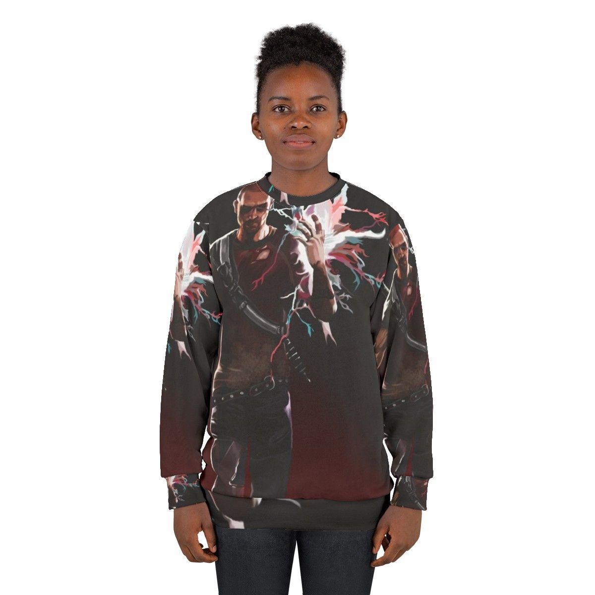 Infamous Evil Cole McGrath Painting Sweatshirt - women