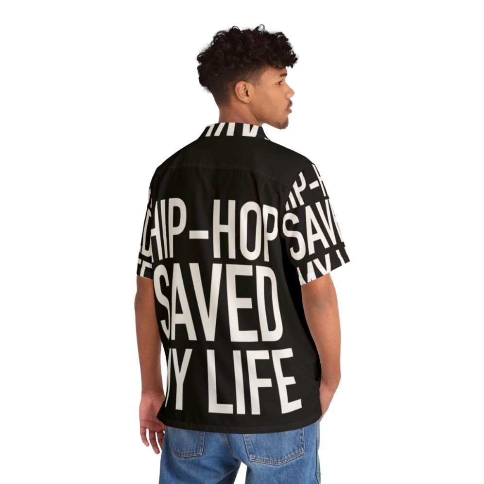 Hip Hop Inspired Hawaiian Shirt with Graffiti, Rap, and Music Quotes - People Back