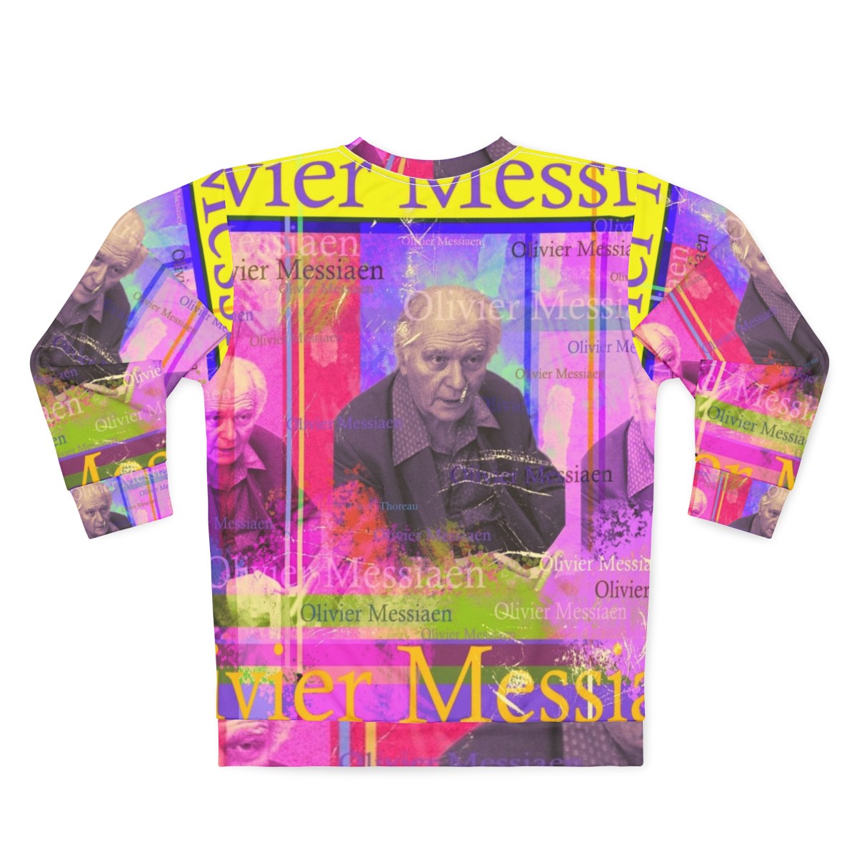 Olivier Messiaen Portrait Aesthetic Sweatshirt - Back