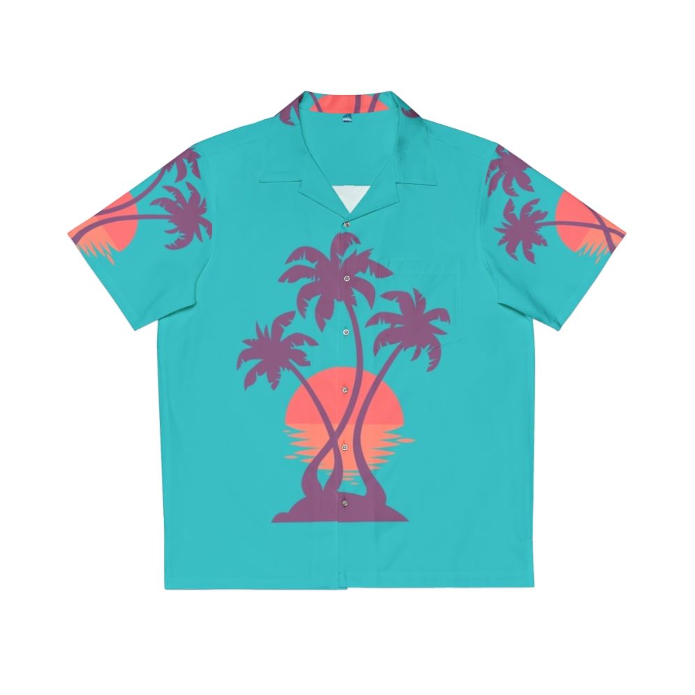 3 Palm Sunset Hawaiian Shirt - Tropical Vacation Apparel