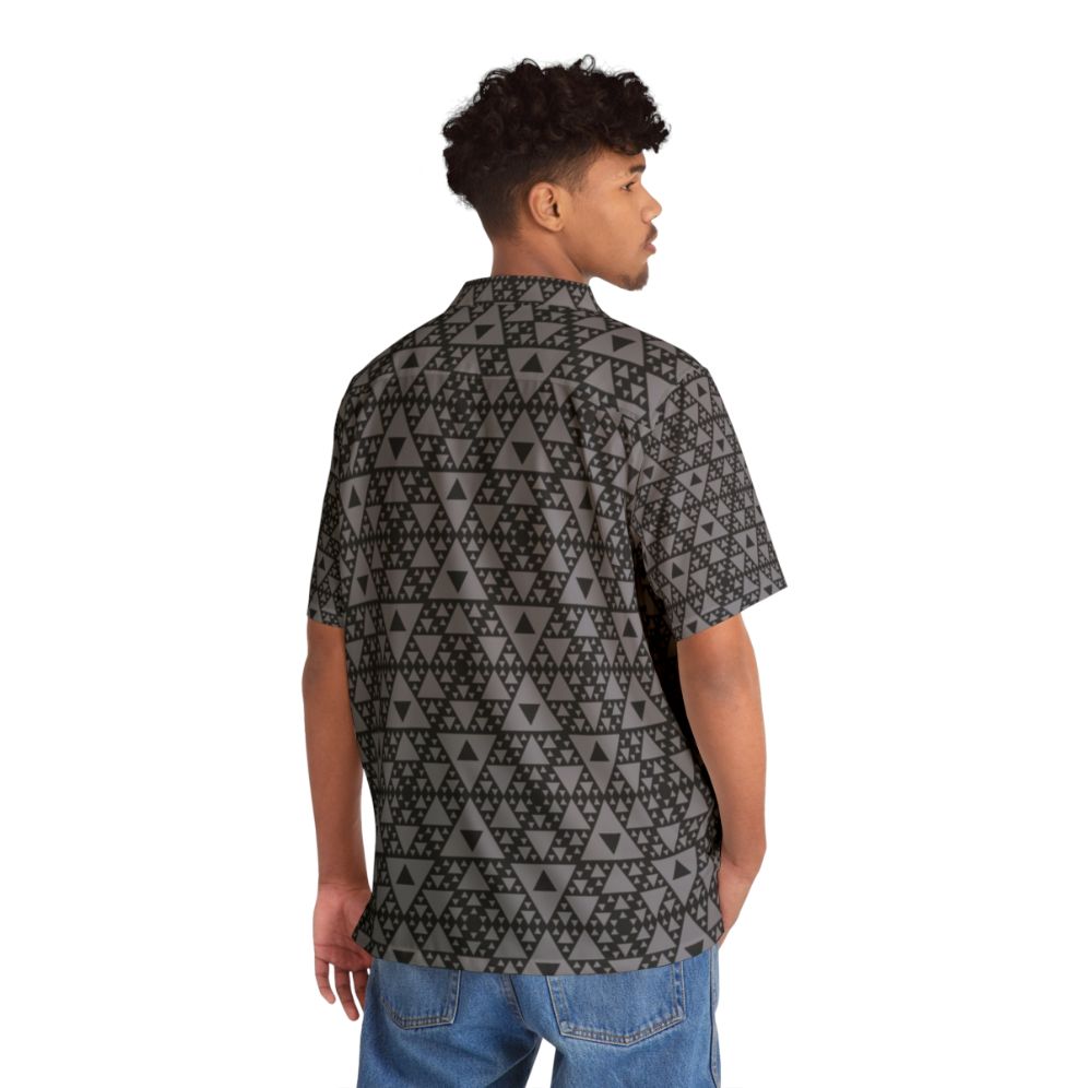 Mocap Pattern Hawaiian Shirt with Sierpinski Triangle Motif - People Back