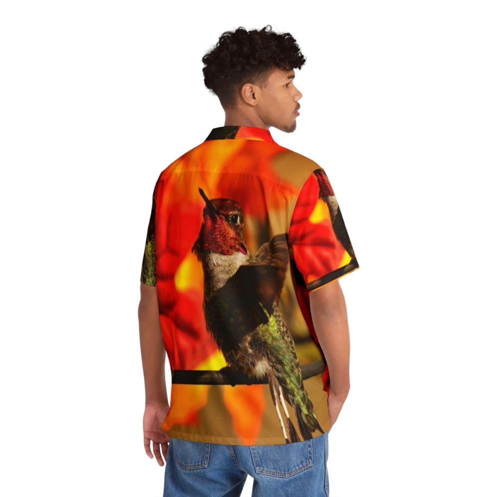 Autumn Hummingbird Hawaiian Shirt - People Back