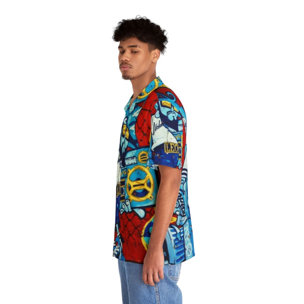 Retro 80s graffiti style b-boy hawaiian shirt - People Left