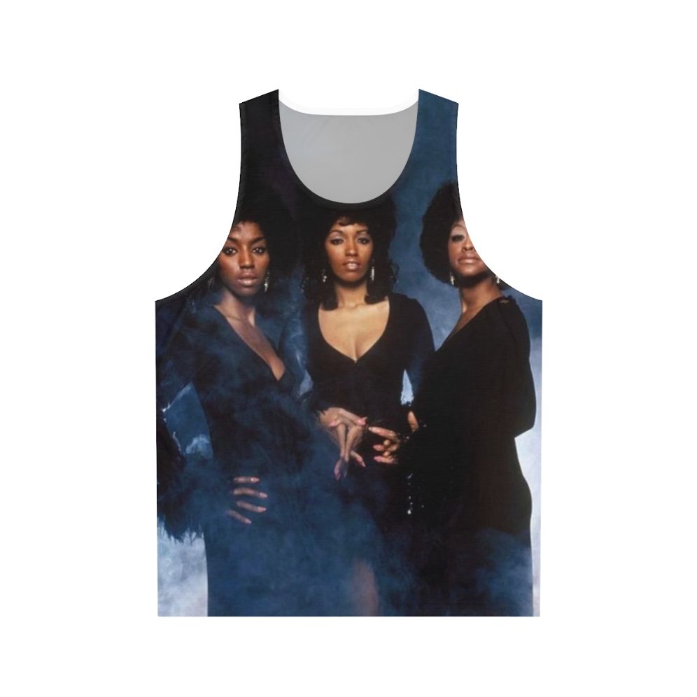 Unisex tank top featuring classic soul music design