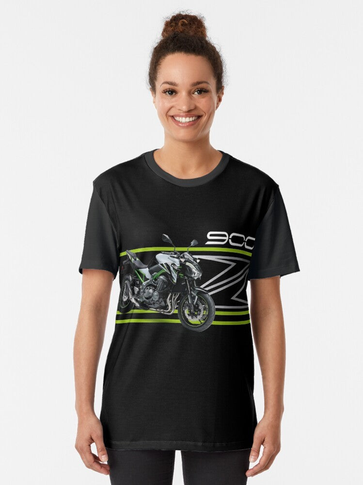 Kawasaki Z900 motorcycle graphic design t-shirt - Women