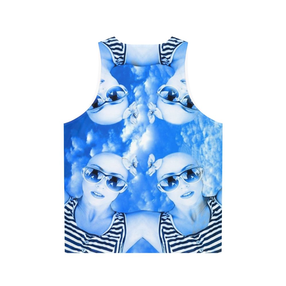 Skydiving Unisex Tank Top with Vibrant Abstract Patterns - Back