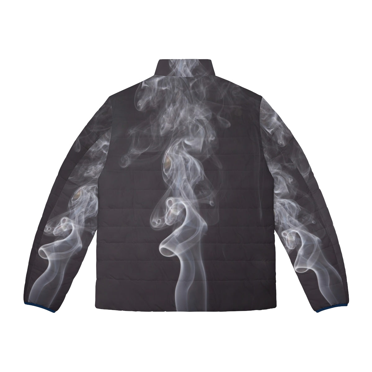 Smoke-patterned minimalist puffer jacket - Back