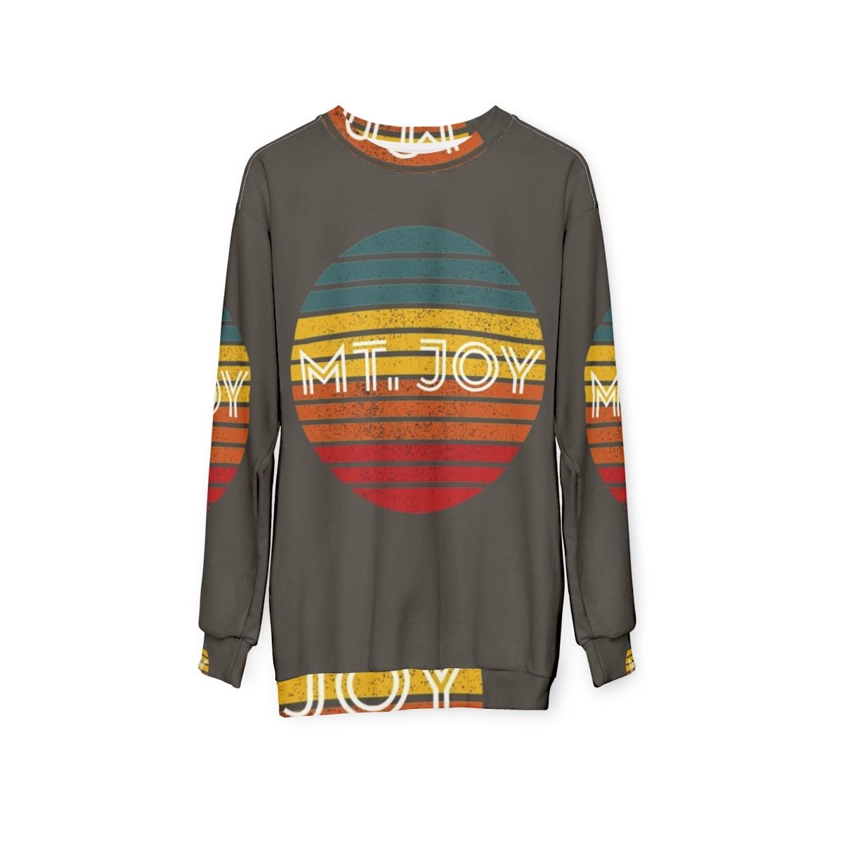 Retro vintage Mt Joy indie alternative music sweatshirt with nature landscape design - hanging