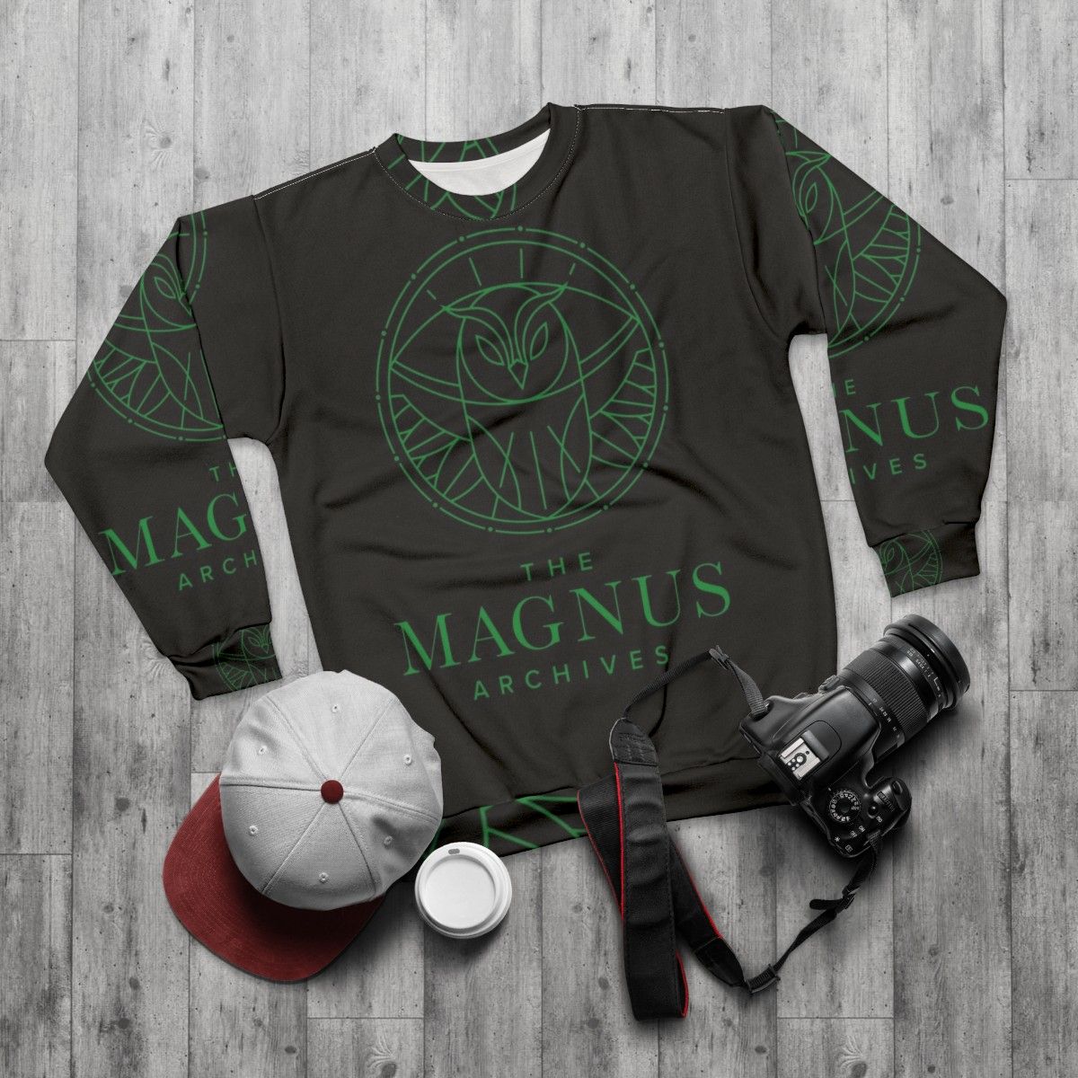 The Magnus Archives All Seeing Owl Sweatshirt - flat lay