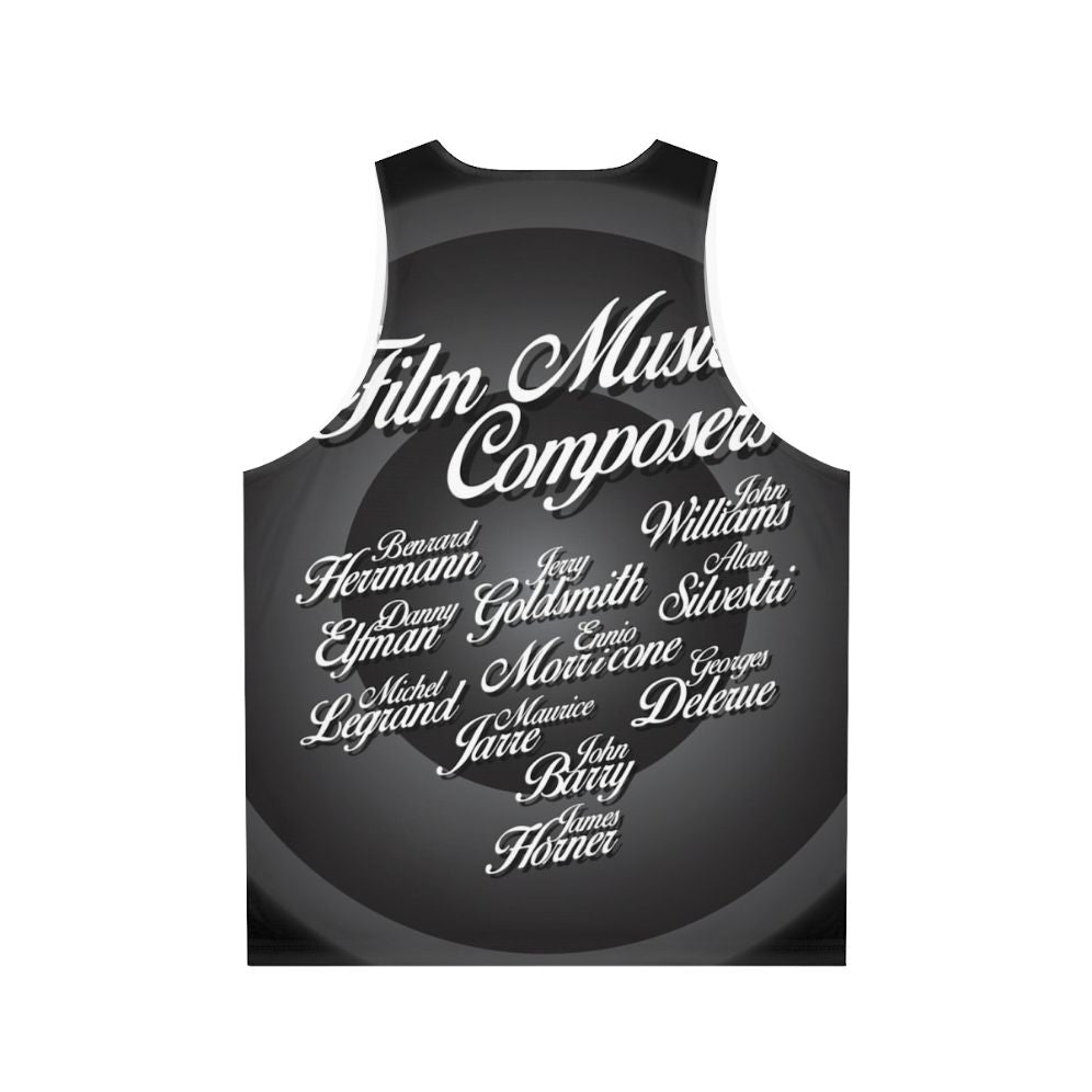 Unisex tank top featuring movie music composers - Back