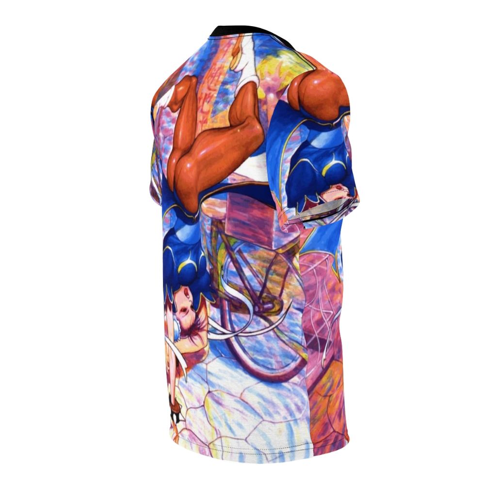 Retro-style Chun Li gaming t-shirt featuring the iconic Street Fighter character - men right