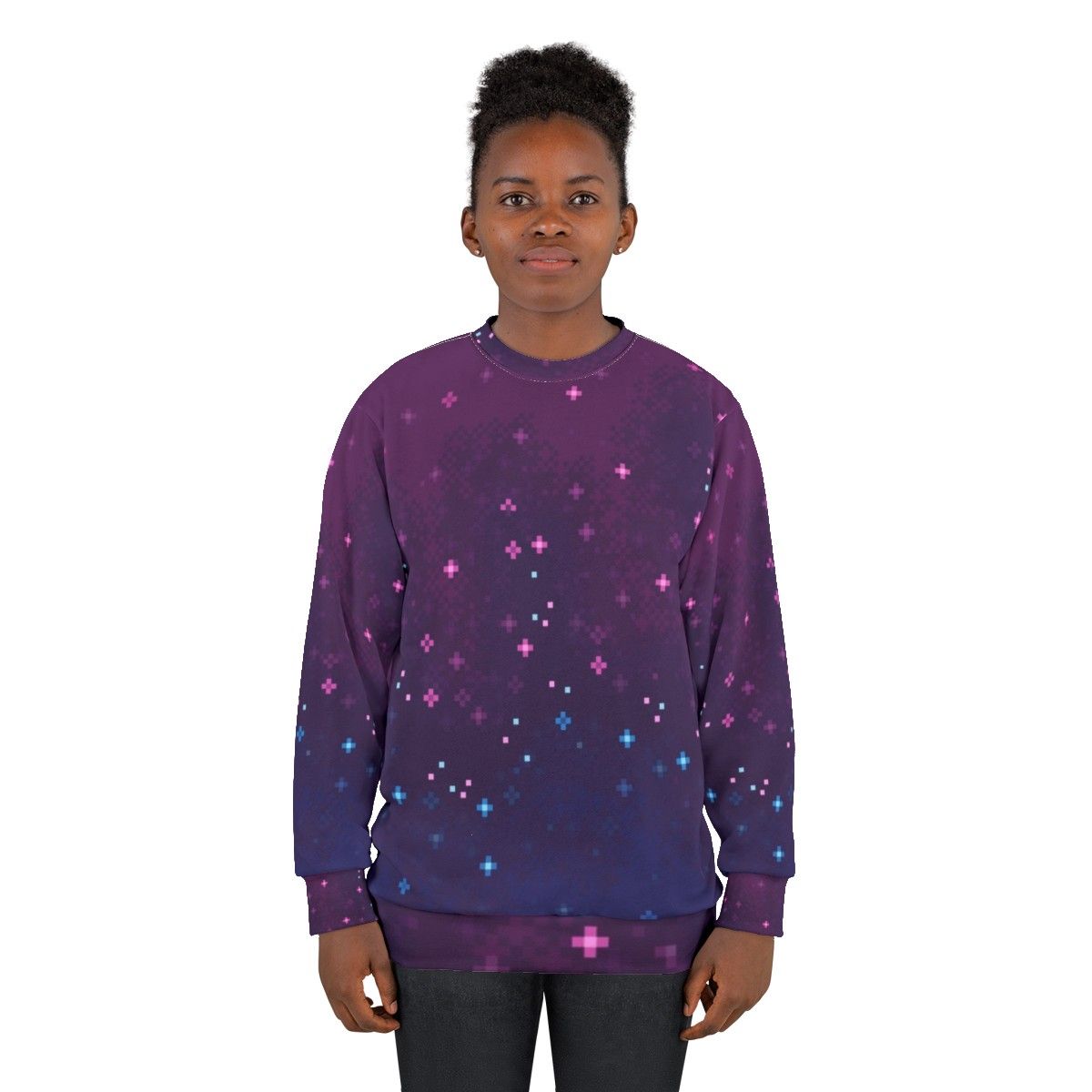 Bi Pride Galaxy 8-Bit Sweatshirt - women