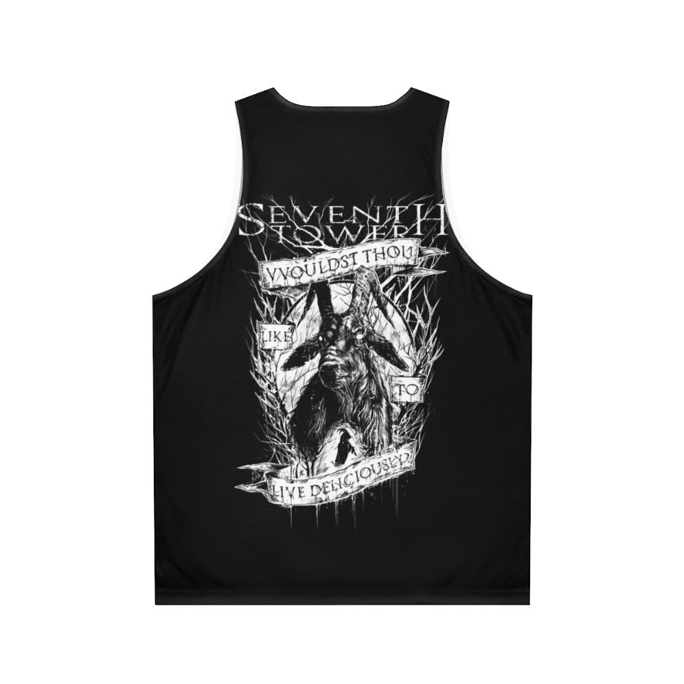 Unisex tank top with deliciously living occult design - Back