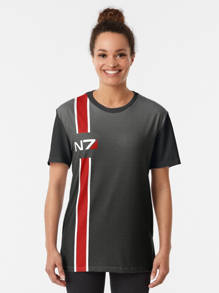 Mass Effect N7 Iconic Graphic T-Shirt featuring Commander Shepard - Women