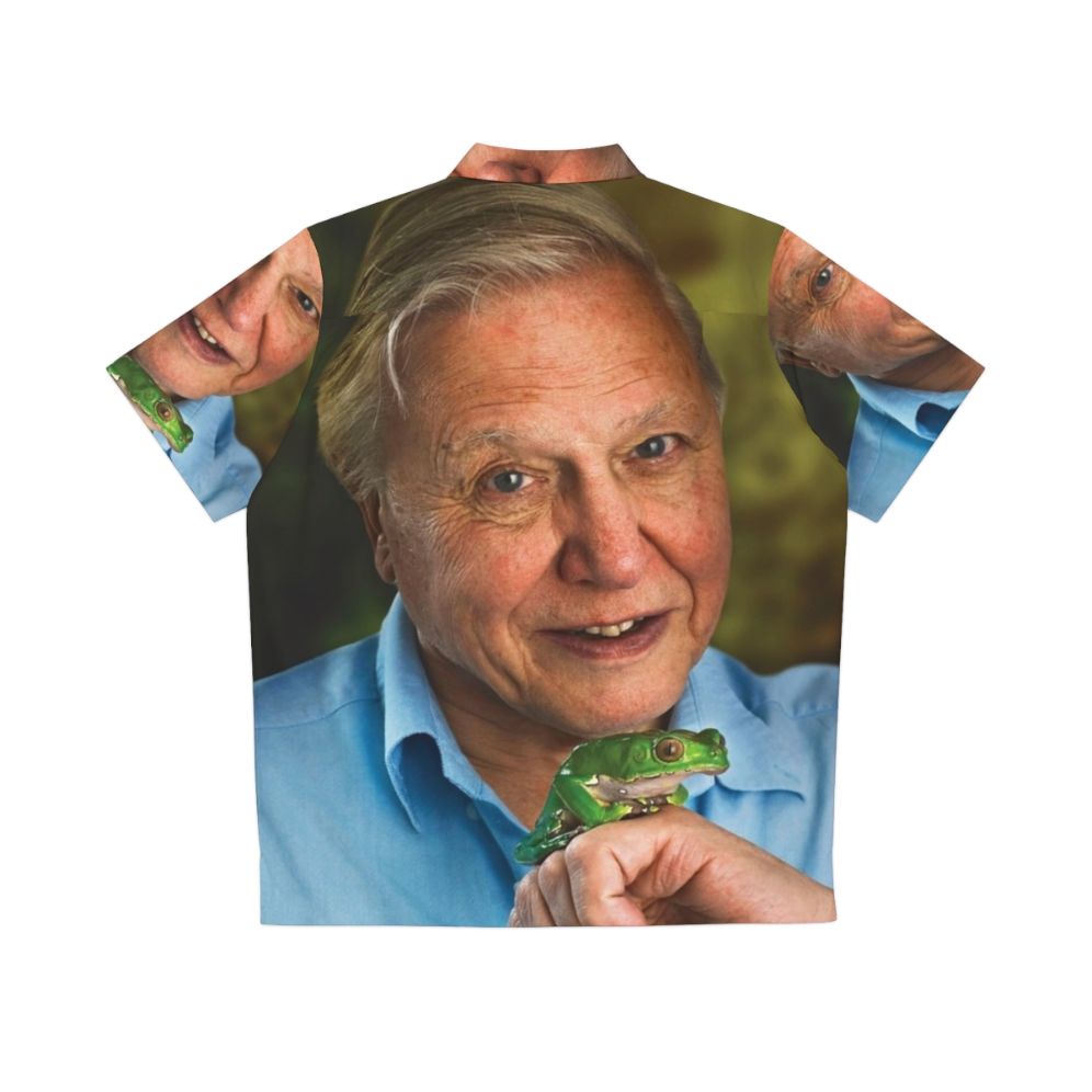 David Attenborough All Over Print Hawaiian Shirt - Back