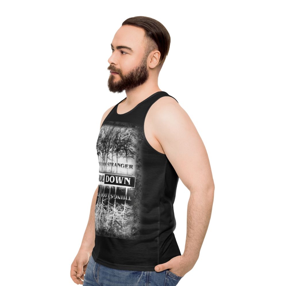 Stranger Things Upside Down Design Unisex Tank Top - men side