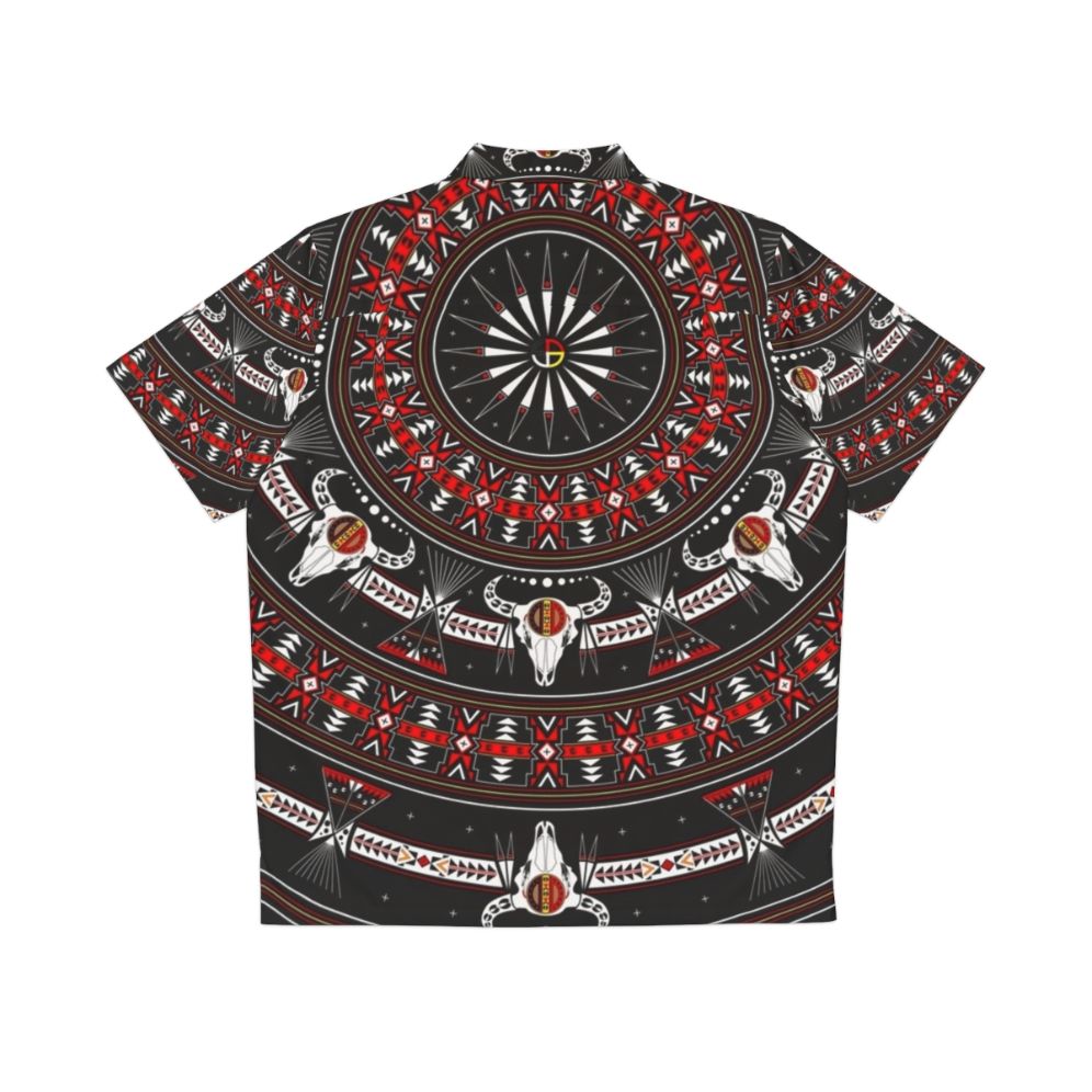 Buffalo spirit Hawaiian shirt with native american inspired designs - Back