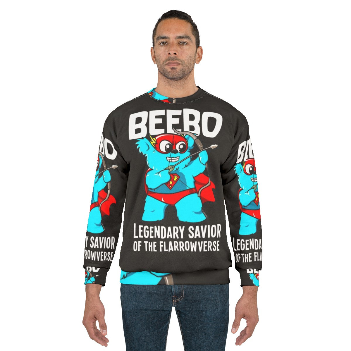 Super Beebo Sweatshirt - Superhero Graphic Pullover Hoodie - men