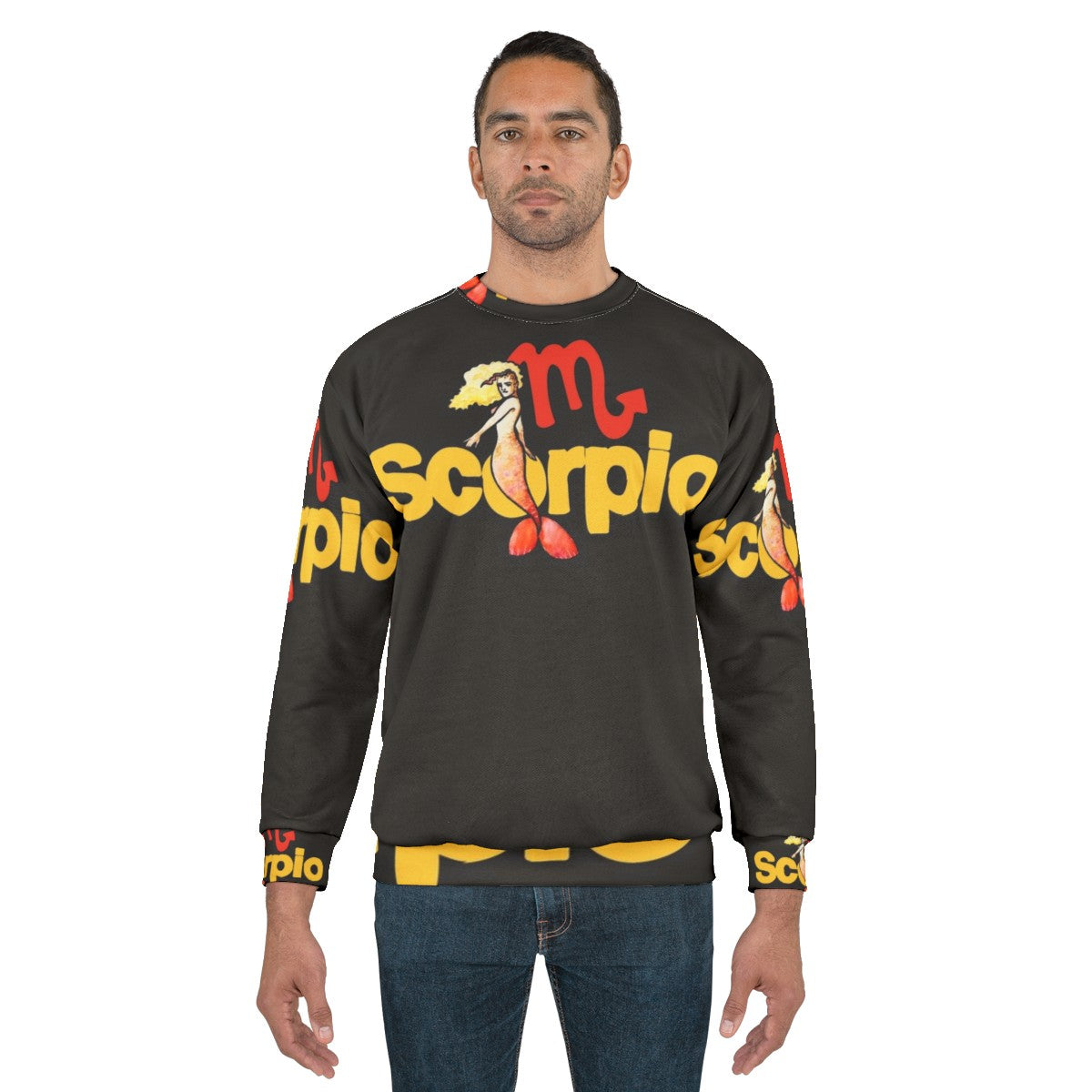 Scorpio mermaid zodiac sweatshirt - men