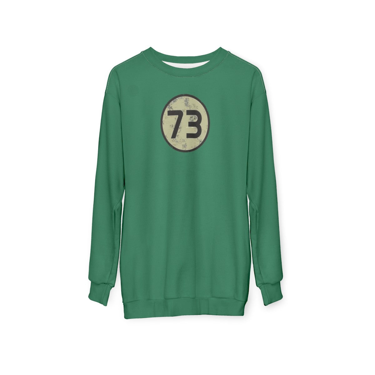 Sheldon's Number 73 Sweatshirt from The Big Bang Theory - hanging