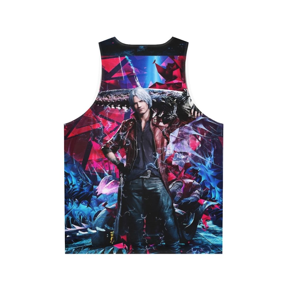 Devil May Cry V Dante Ultimate Unisex Tank Top with Vibrant Abstract Design - Back