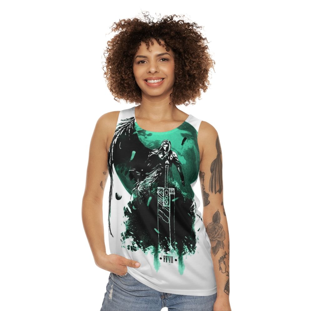 Final Fantasy VII Unisex Tank Top featuring Cloud, Sephiroth, and more - women