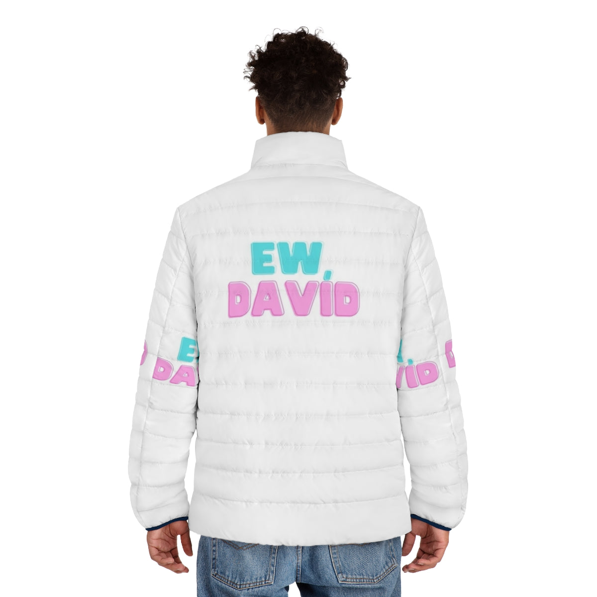 Schitt's Creek "Ew David" Puffer Jacket - men back