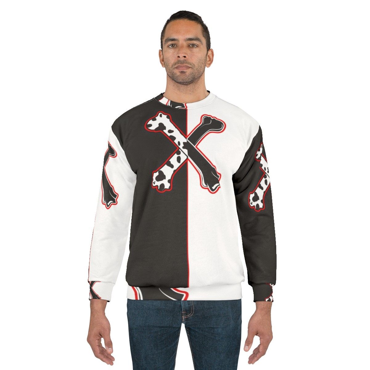 Dalmatian cross bones icon sweatshirt - men