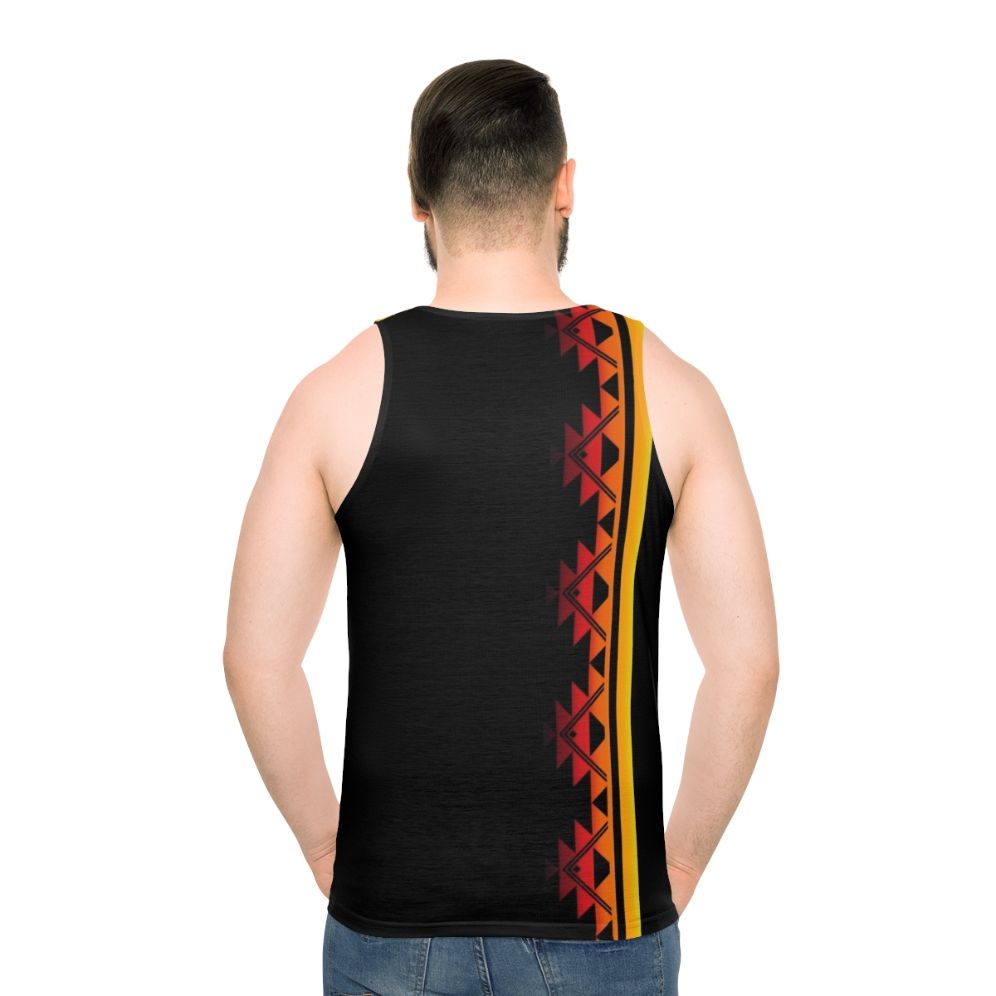 Klamath Tribes Sunset Mountain Unisex Tank Top - men back