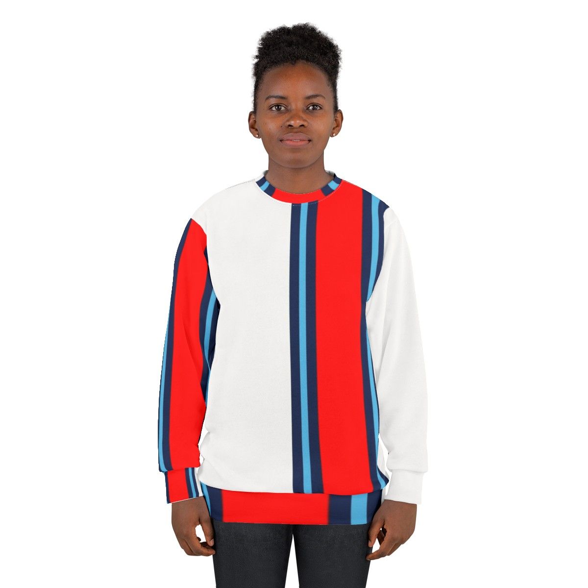 Martini Stripe Sweatshirt featuring minimalist motorsport design - women